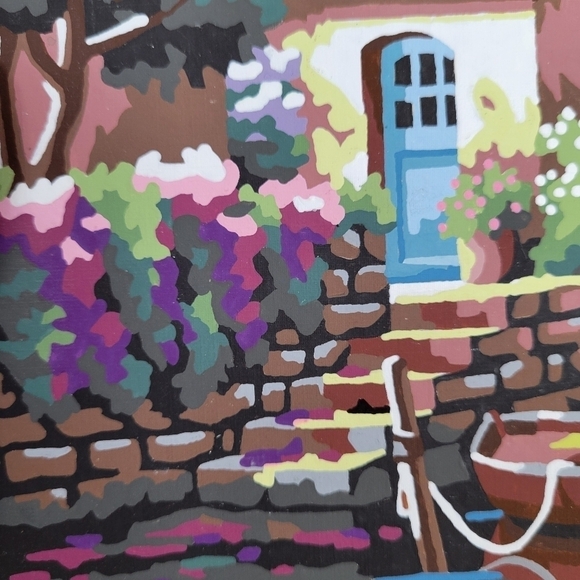 Village Canal Paint by Numbers 14 by 11 Acrylic Painting Finished - Picture 11 of 15